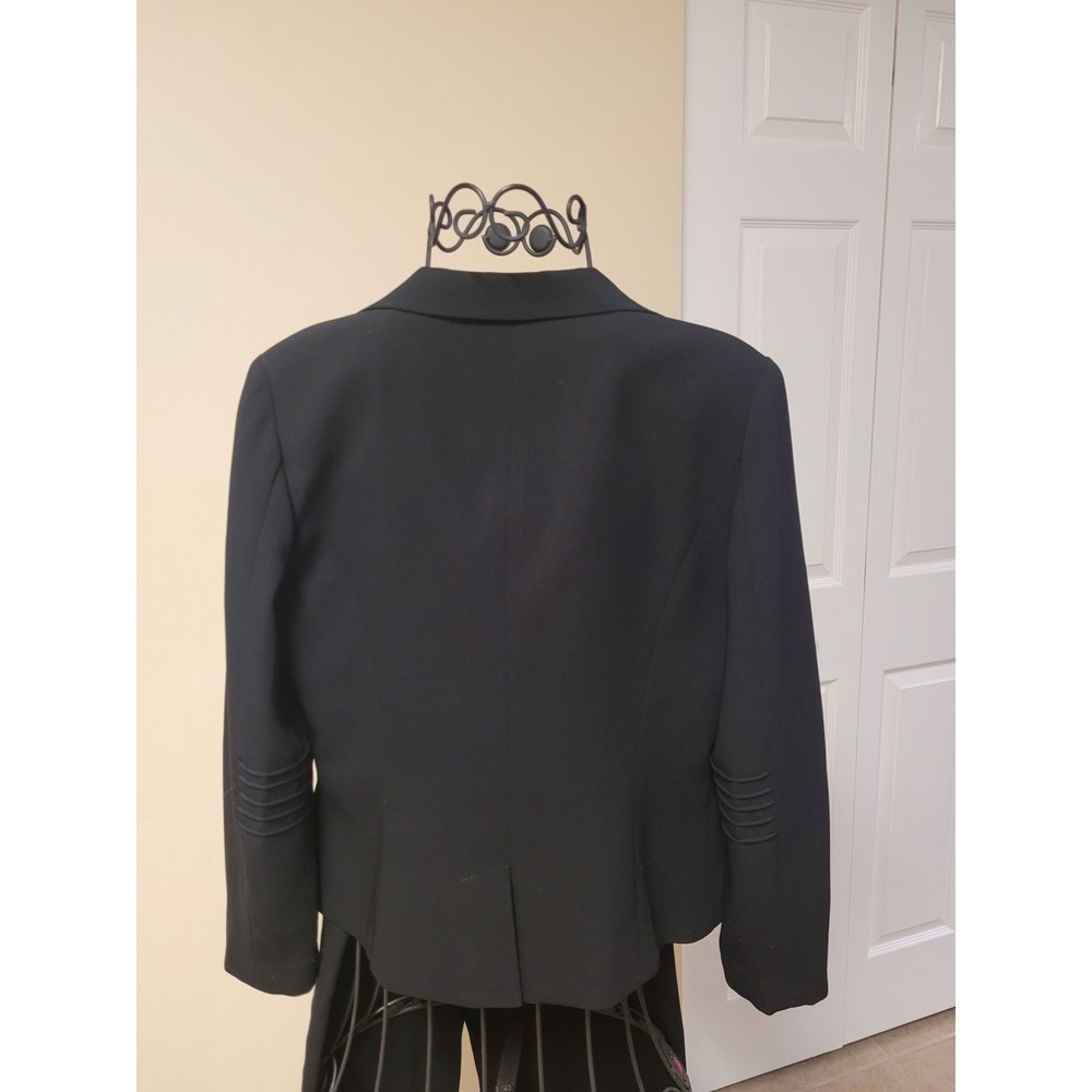 DRAMA Black Lace Trim Blazer 2 piece Suit Women Sz 6‎ Elegant Evening Occasion - Picture 8 of 10